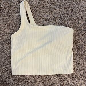 Ribbed Nulu Asymmetrical Yoga Tank Top